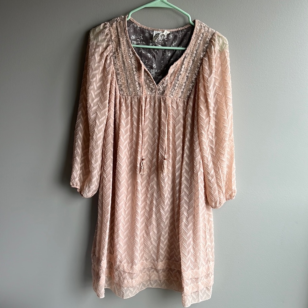 Anthropologie Blush Shift Dress